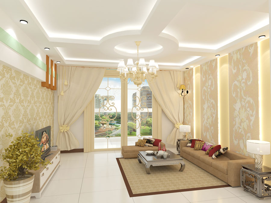 学生黄永强电脑艺术设计专业作品-客厅(1)