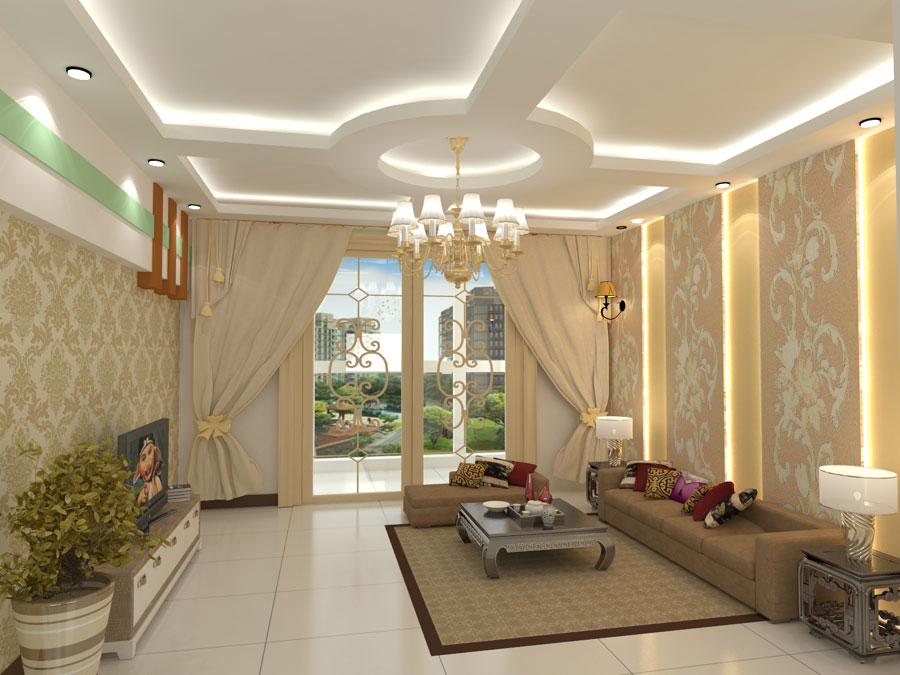 学生黄永强电脑艺术设计专业作品-客厅(2)